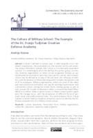 prikaz prve stranice dokumenta The Culture of Military School: The Example of the Dr. Franjo Tudjman Croatian Defense Academy