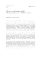 prikaz prve stranice dokumenta Obrambeno planiranje u RH u kontekstu članstva u NATO-u i EU-u